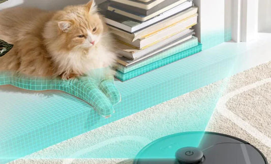 eufy clean x8 pro laser navigation and a cat
