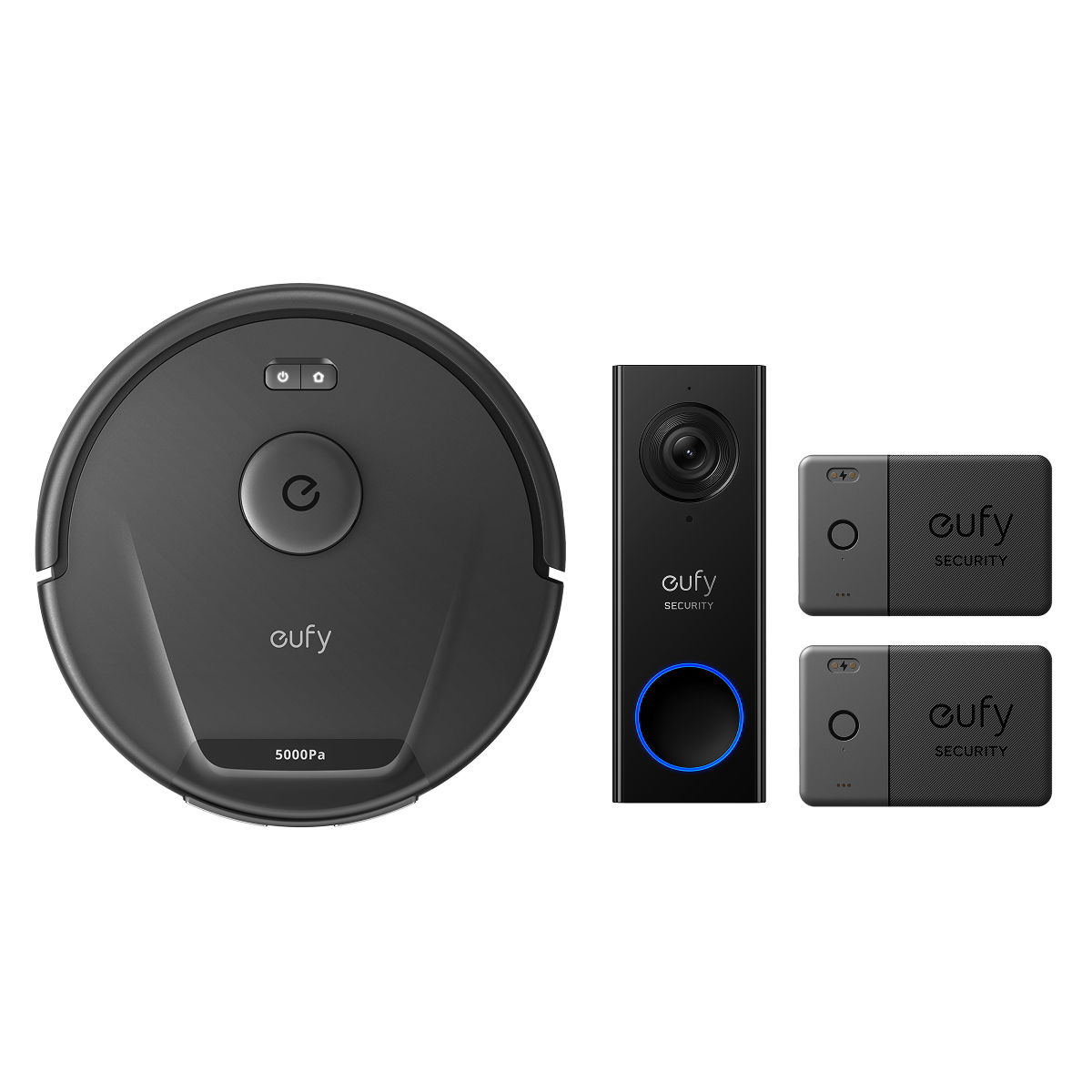 eufy Clean L60 Robot Lavapavimenti e Aspirapolvere + eufy Security Videocitofono C30 + Carte eufy Security smarttrack*2