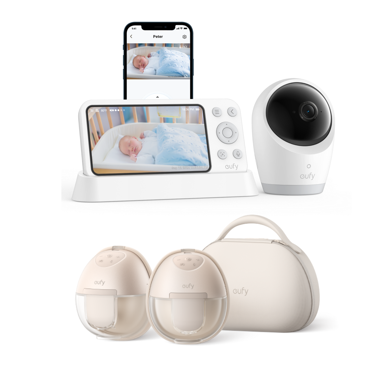eufy S1 Pro HeatFlow™ Tiralatte +eufy Baby Monitor E21
