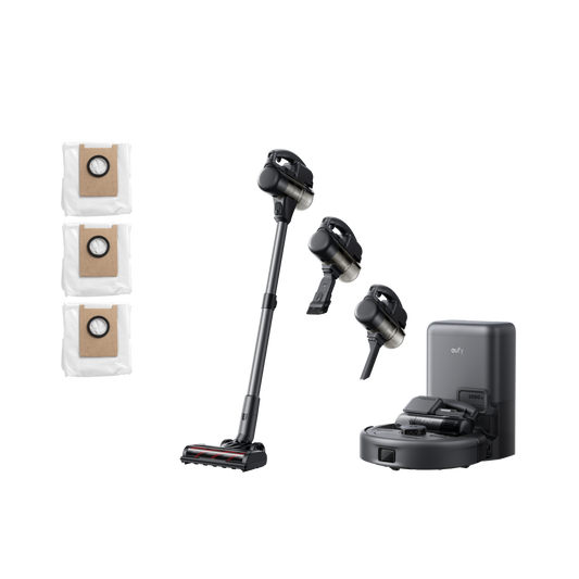 Robot Aspirapolvere 3-in-1 E20 eufy + eufy Sacchetto per la polvere x3