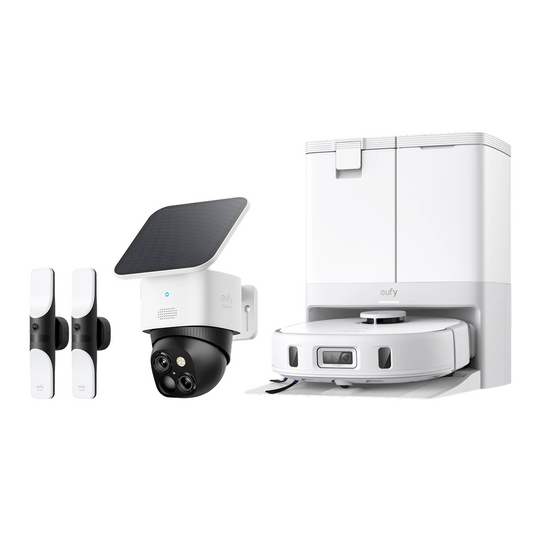 Lampada da parete cablata Cam S100 * 2 + eufy SoloCam S340 + eufy X10 Pro Omni