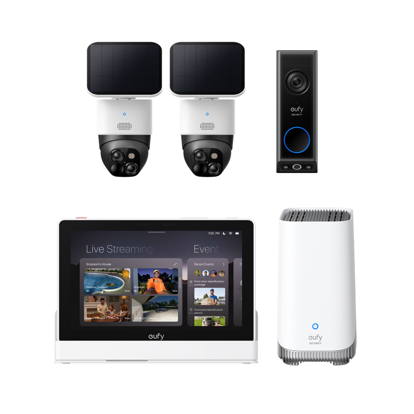 SoloCam S340 (Confezione da 2 telecamere)+ HomeBase S380+Smart Display+Videocitofono E340