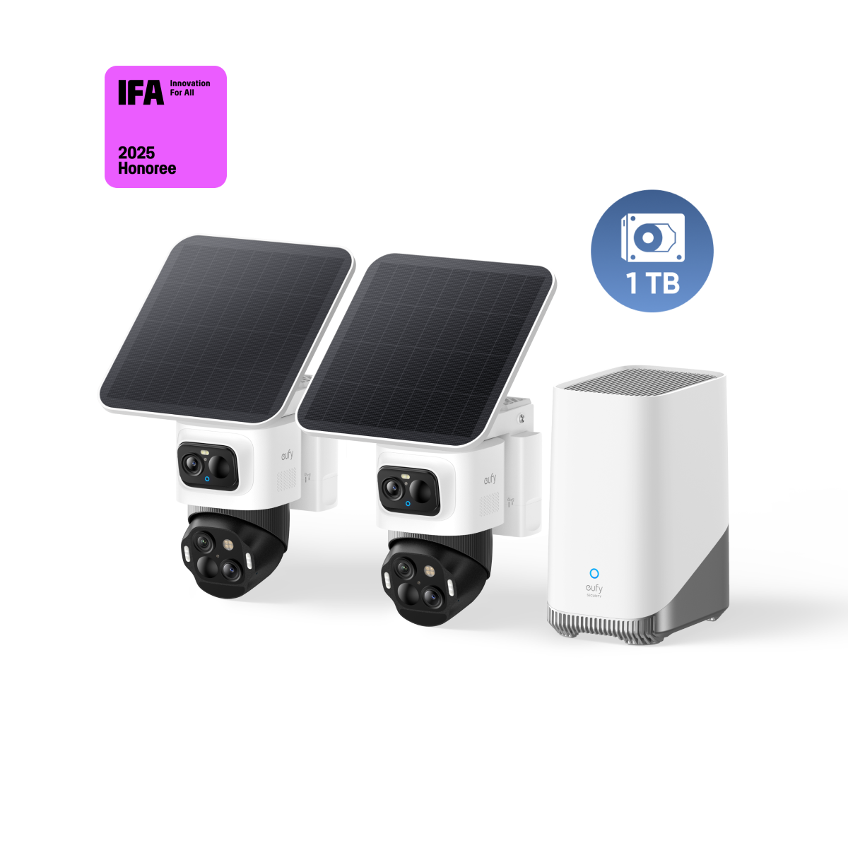 eufyCam S4 Kit 2 Telecamere +HomeBase S380 (HomeBase 3)+ disco rigido da 1 TB