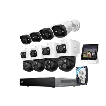 Sistema di Sicurezza eufy PoE NVR S4 Max+ Sistema di Sicurezza NVR PoE eufy E40x4+Smart Display