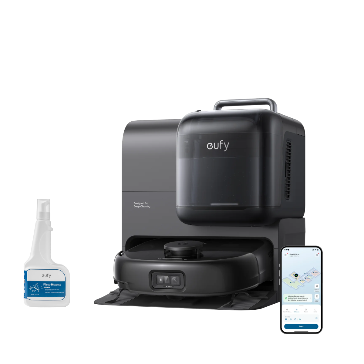 eufy Robot Vacuum Omni E28+Soluzione di Pulizia per Pavimenti eufy Robovac （Compatibile con E28）