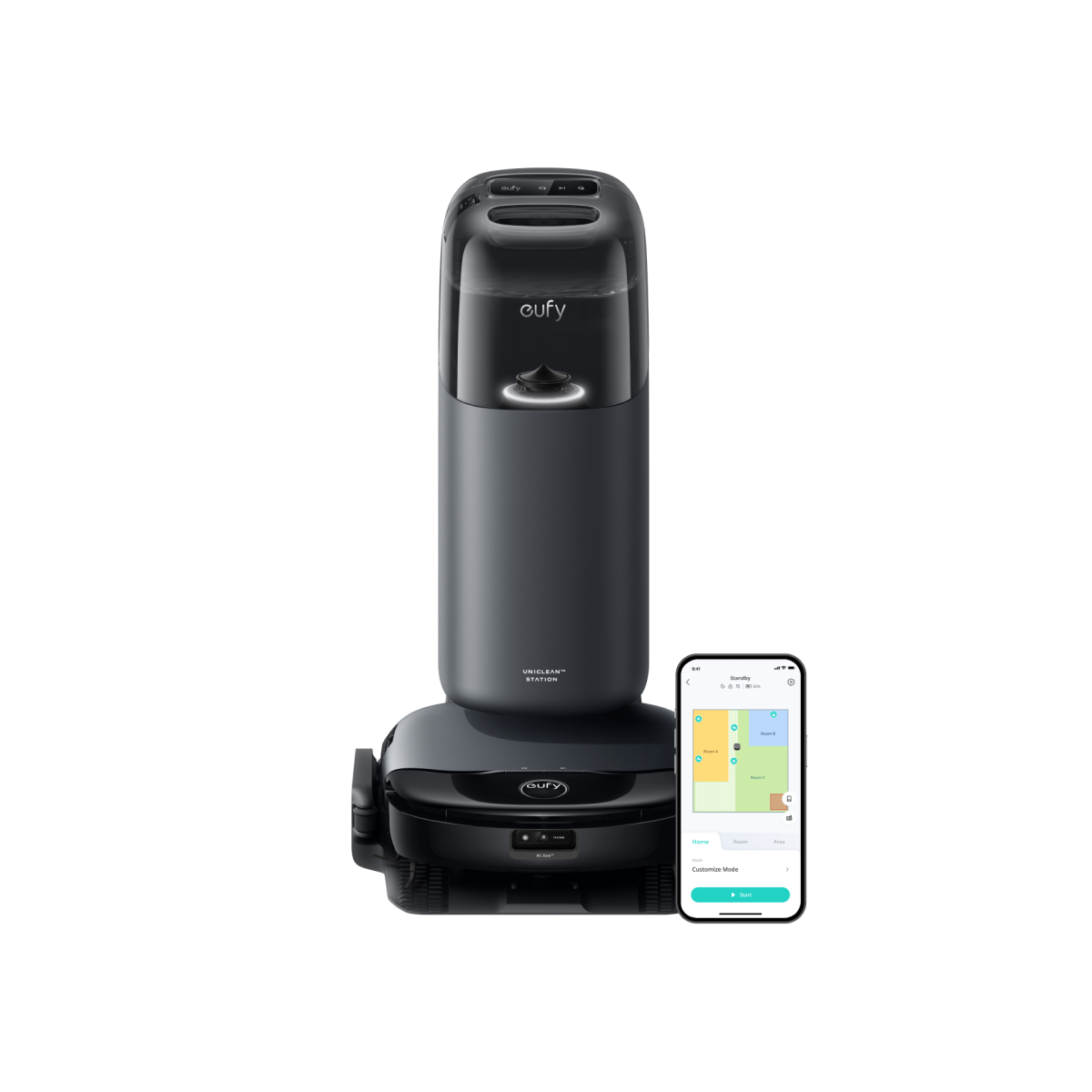 Robot aspirapolvere eufy S1 con stazione Tutto-in-uno
