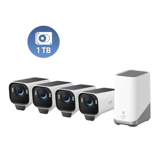 Kit eufyCam S3 Pro con 4 Telecamere + disco rigido da 1 TB
