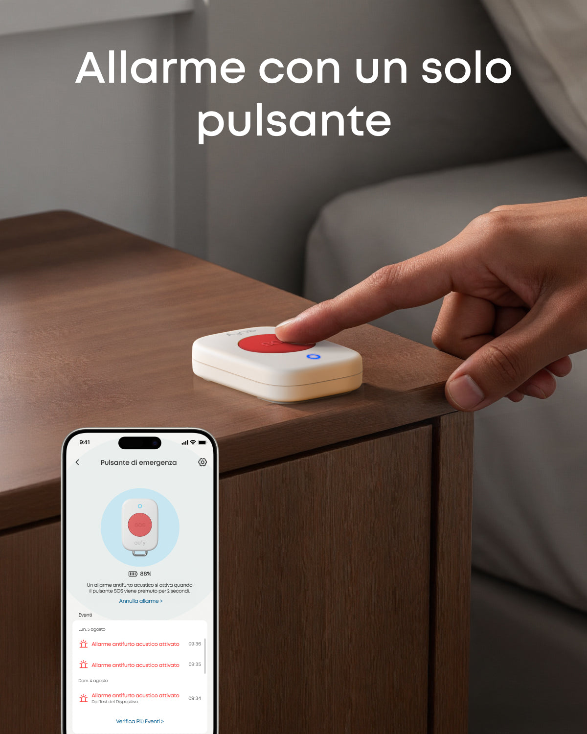 Pulsante di emergenza eufy E10
