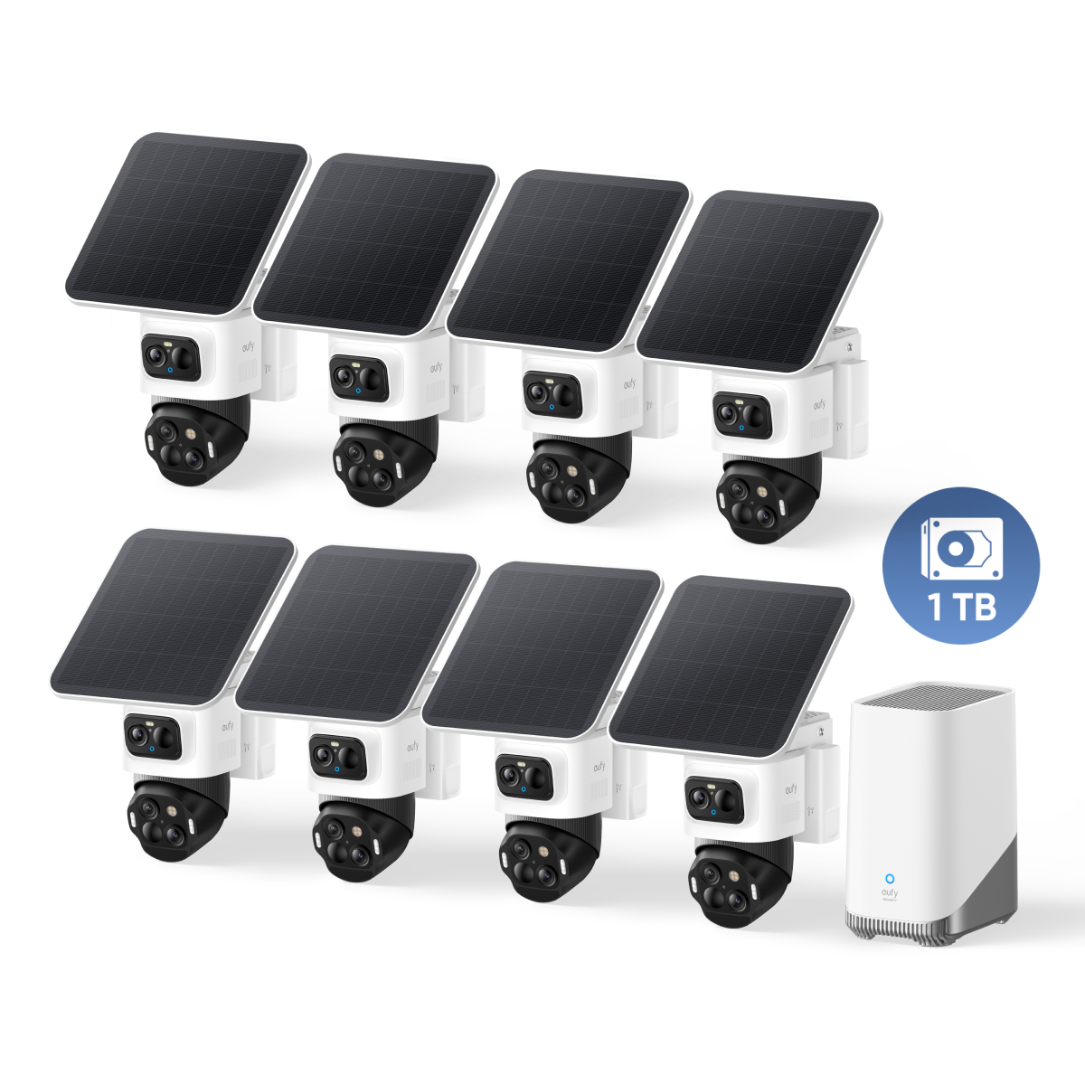 eufyCam S4 Kit 8 Telecamere(HomeBase S380)+1TB Hard Drive