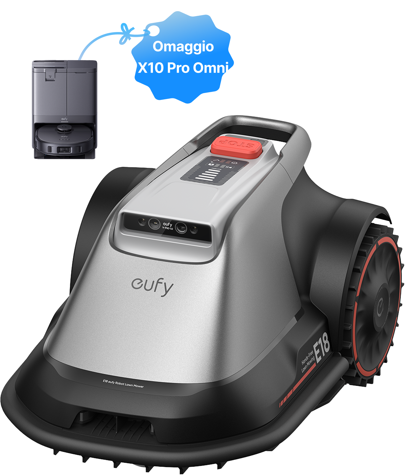 Robot tagliaerba eufy E18 +X10 Pro Omni